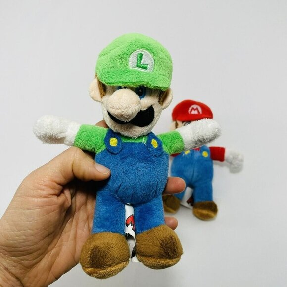 Nintendo Super Mario Luigi Plush Toy Set Brothers Twins Men Red Green Video Game - Picture 8 of 12